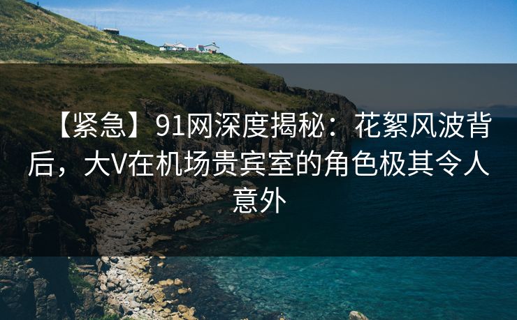 【紧急】91网深度揭秘：花絮风波背后，大V在机场贵宾室的角色极其令人意外
